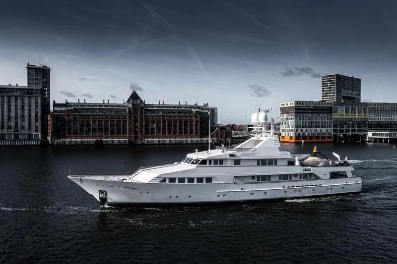 a boat in the water aboard EMERALD Yacht for Charter