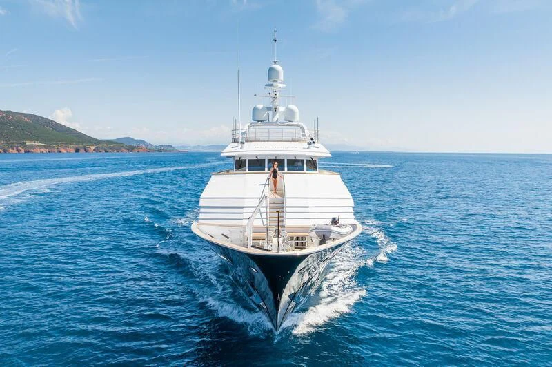 a boat on the water aboard EMERALD Yacht for Charter