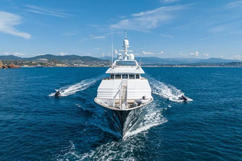 a boat on the water aboard EMERALD Yacht for Charter