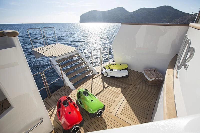 a boat on the water aboard EMERALD Yacht for Charter