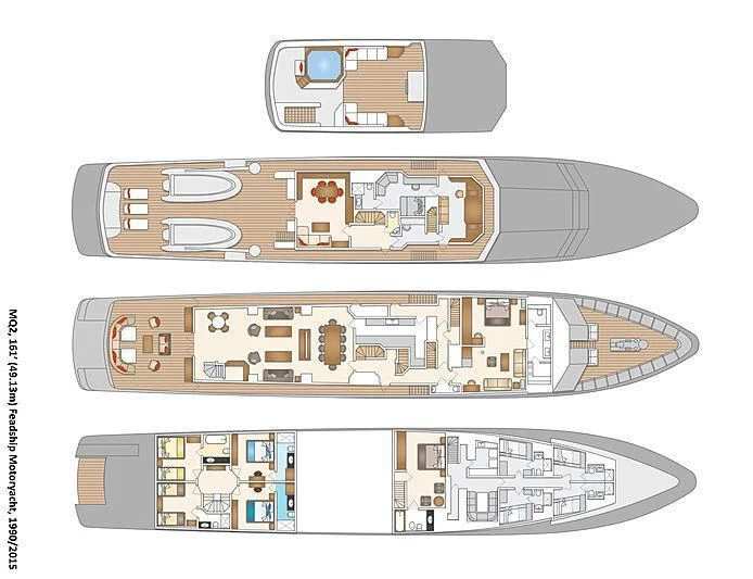 diagram aboard EMERALD Yacht for Charter