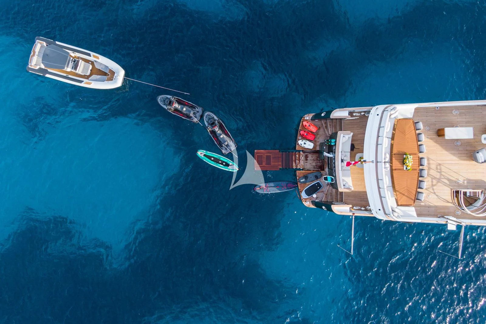 a satellite above the earth aboard EMERALD Yacht for Charter