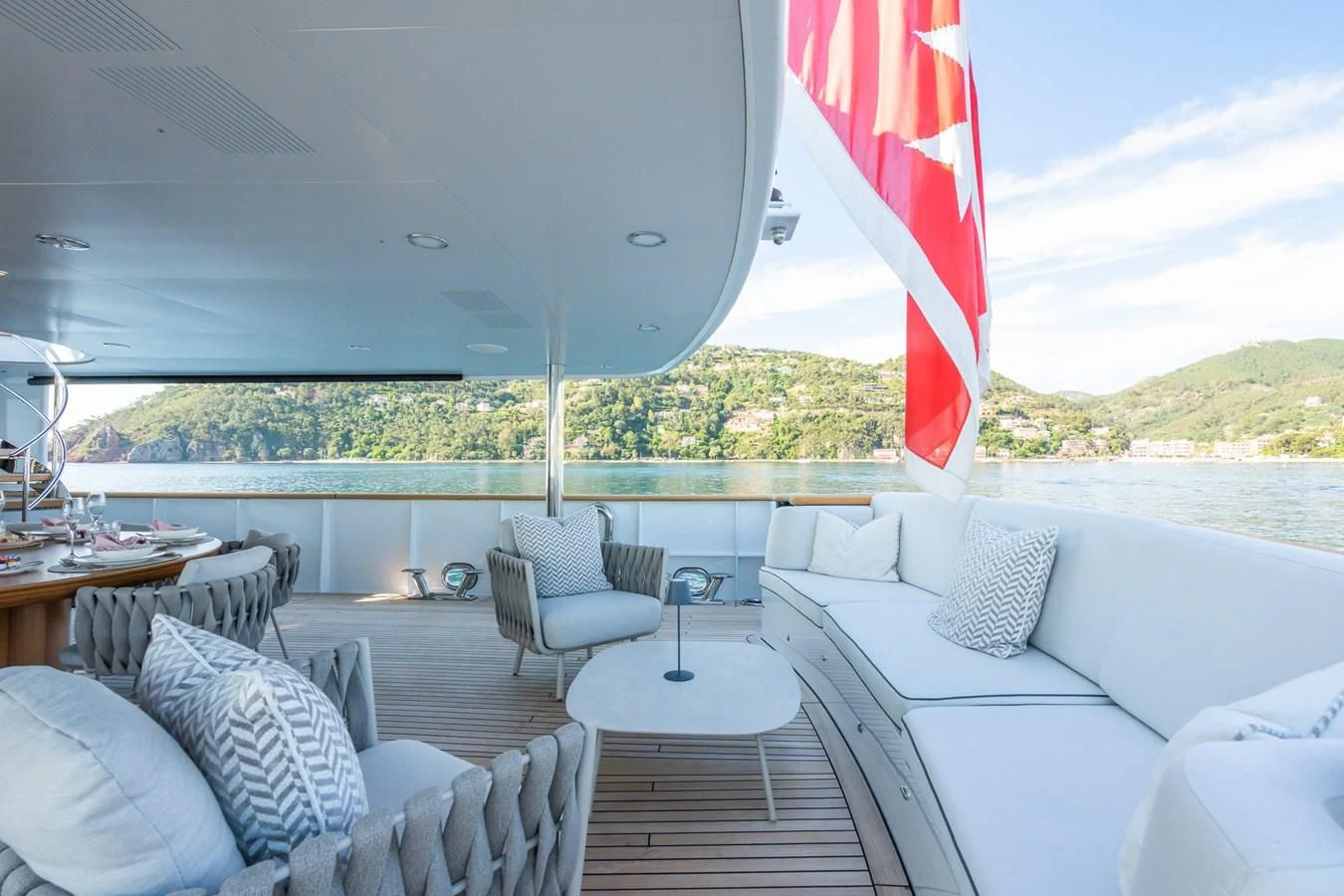a boat on the water aboard EMERALD Yacht for Charter