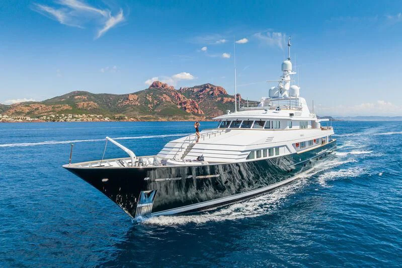 a boat on the water aboard EMERALD Yacht for Charter