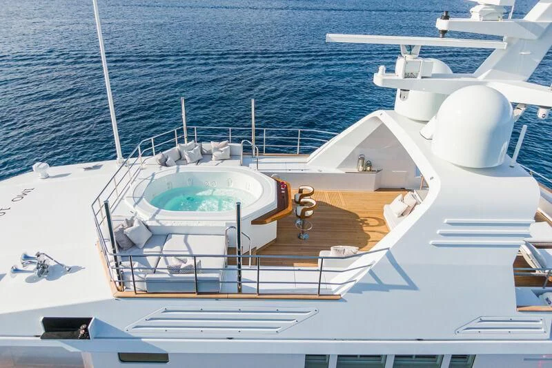 a boat on the water aboard EMERALD Yacht for Charter