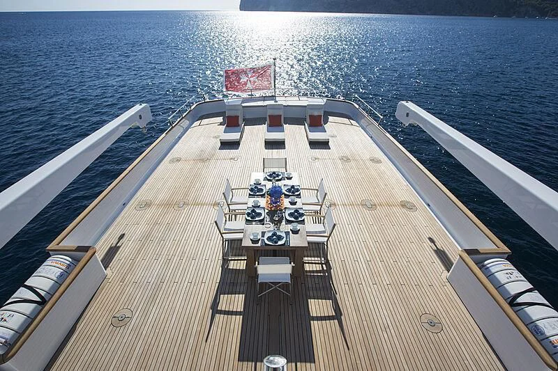 a boat on the water aboard EMERALD Yacht for Charter