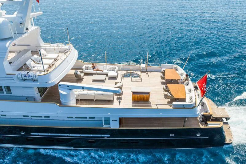 a boat in the water aboard EMERALD Yacht for Charter