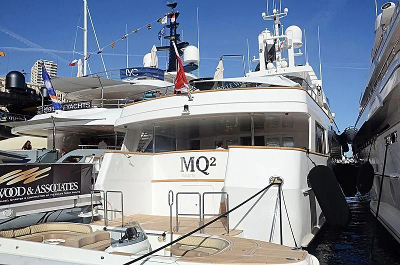 a large white boat aboard EMERALD Yacht for Charter