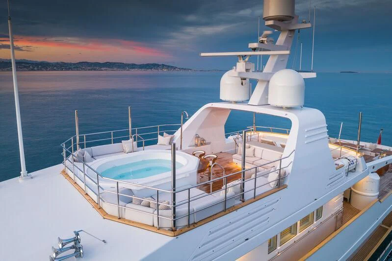 a boat on the water aboard EMERALD Yacht for Charter