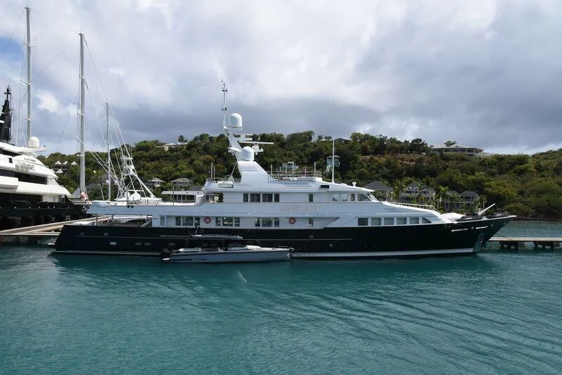 a large boat in the water aboard EMERALD Yacht for Charter