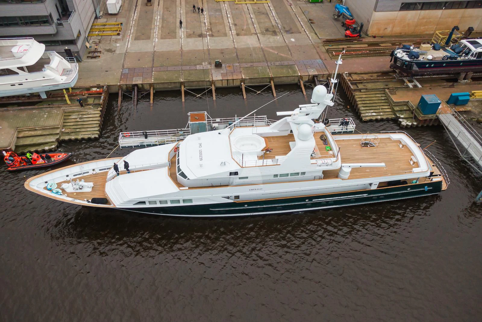 a boat on the water aboard EMERALD Yacht for Charter