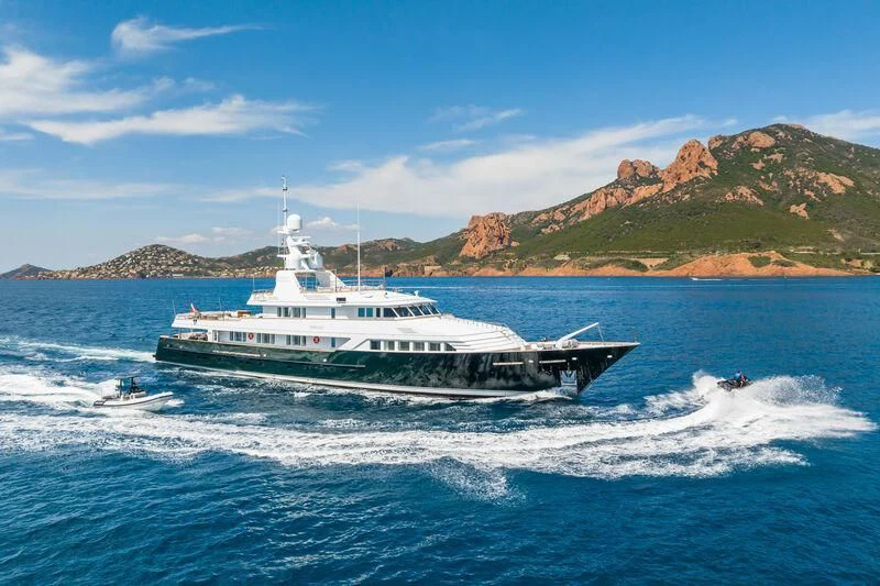 a boat on the water aboard EMERALD Yacht for Charter