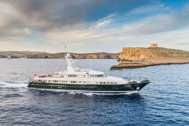 a boat on the water aboard EMERALD Yacht for Charter