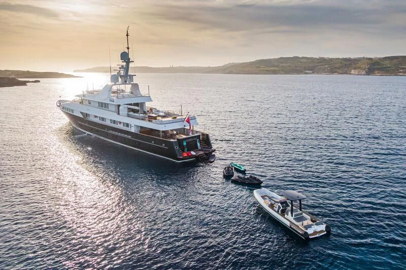 a boat and a boat in the water aboard EMERALD Yacht for Charter