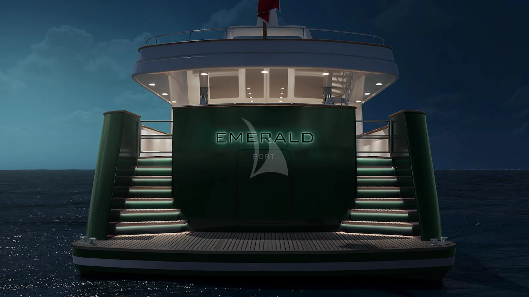 a boat on the water aboard EMERALD Yacht for Charter