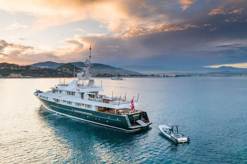 a boat in the water aboard EMERALD Yacht for Charter