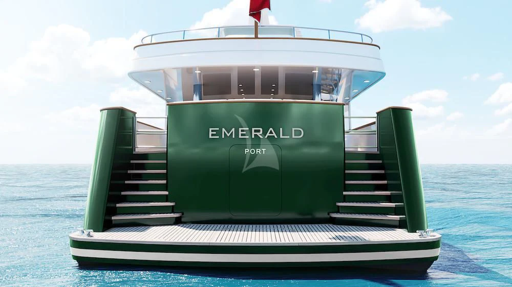 a boat on the water aboard EMERALD Yacht for Charter