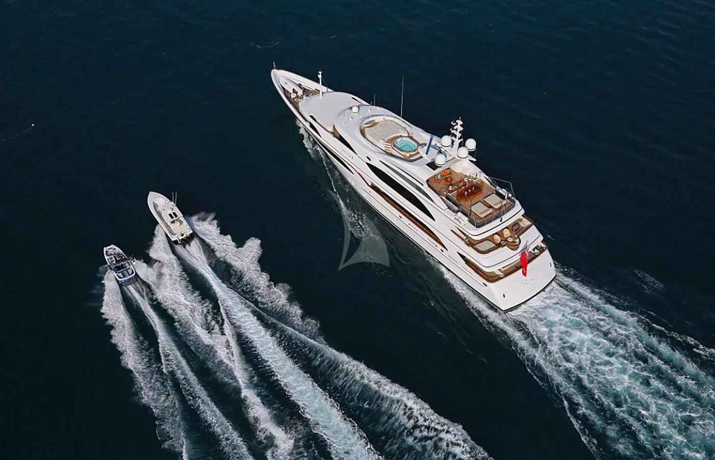 a boat in the water aboard JAGUAR Yacht for Charter