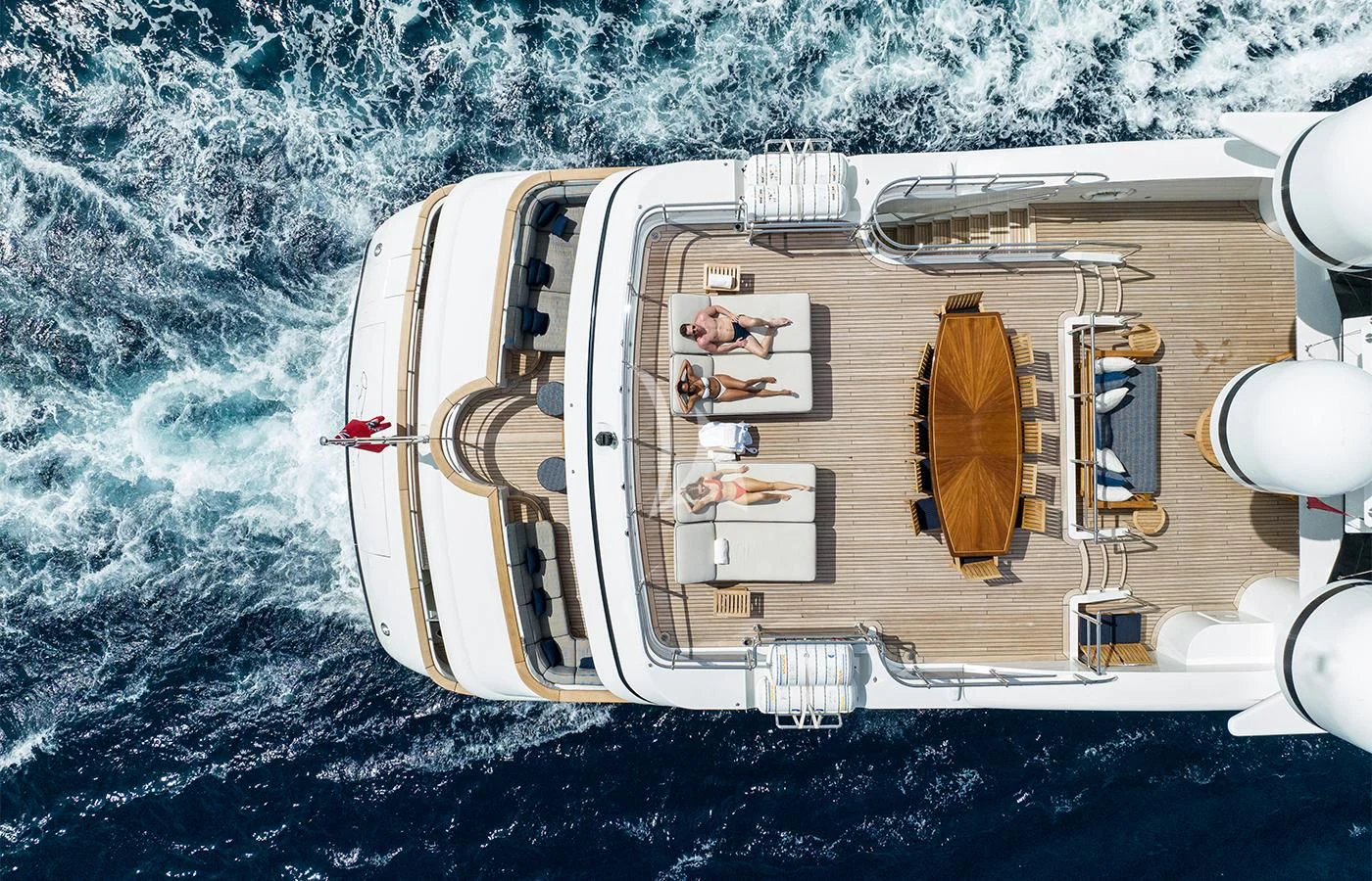 a space ship on the water aboard JAGUAR Yacht for Charter