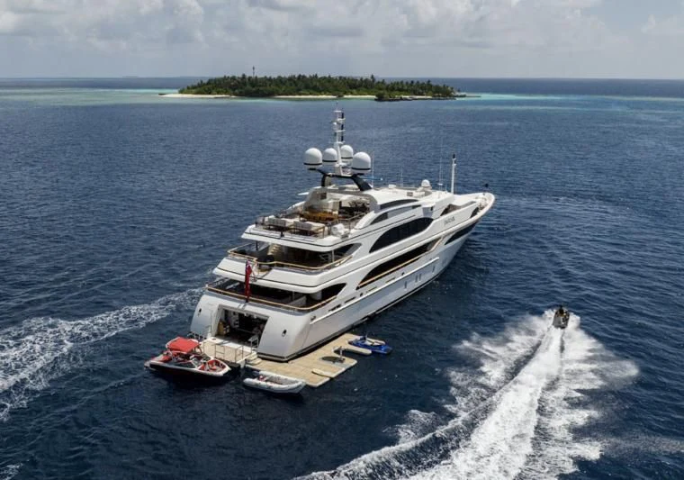 a ship on the water aboard JAGUAR Yacht for Charter