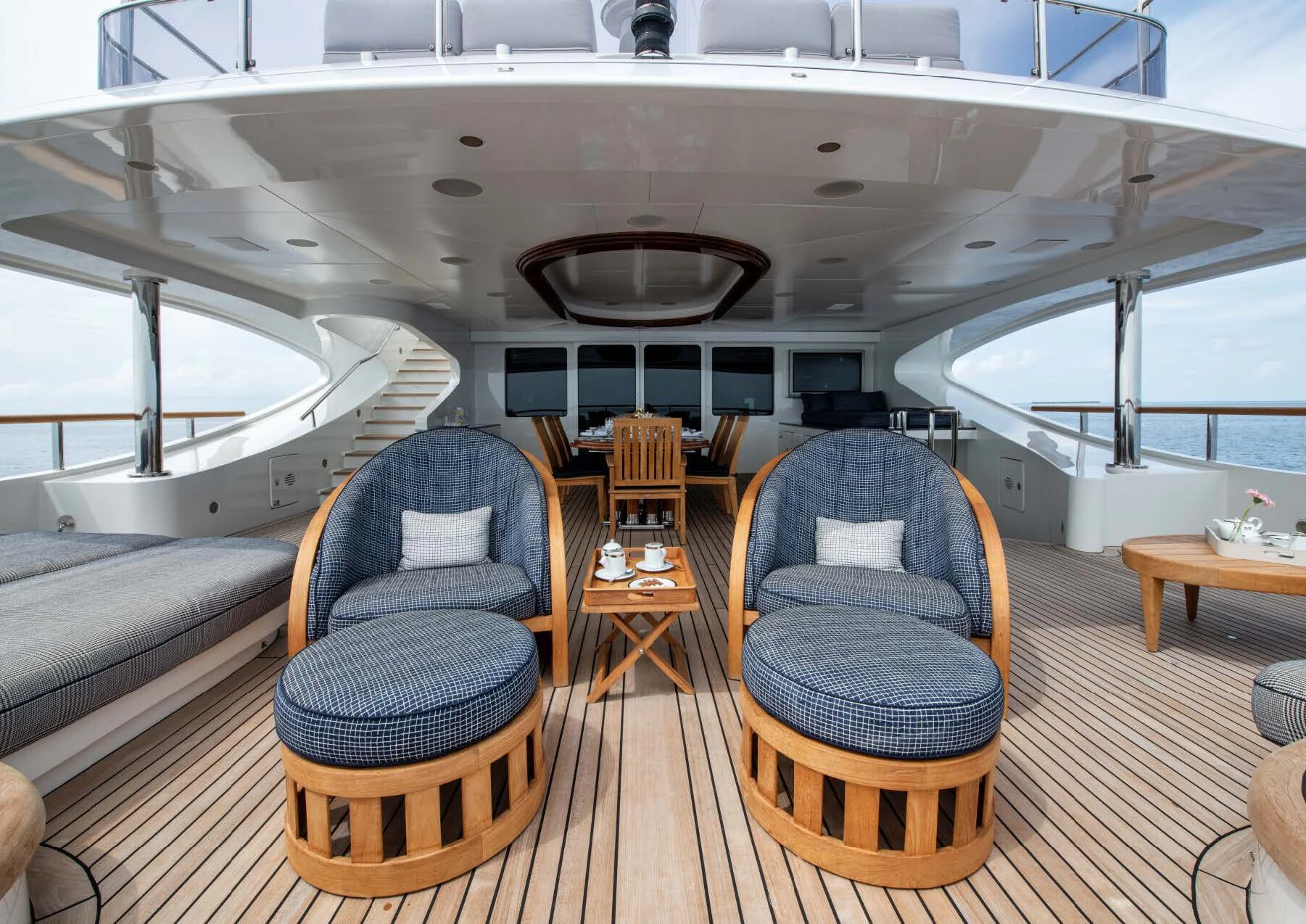 a room with a couch and a table aboard JAGUAR Yacht for Charter