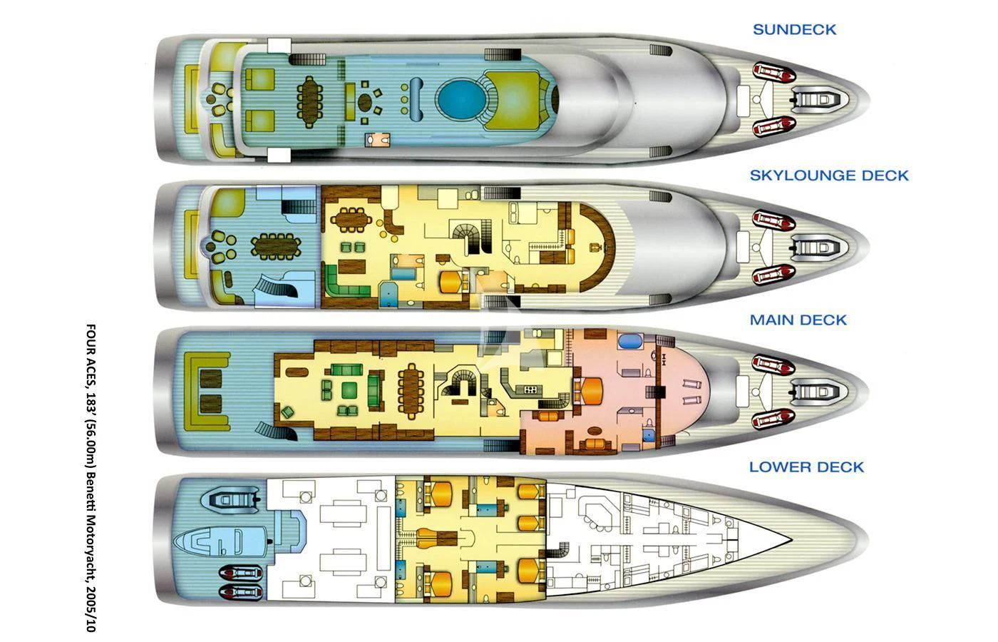 diagram aboard JAGUAR Yacht for Charter
