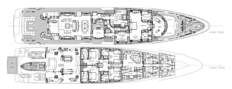 diagram, engineering drawing aboard JAGUAR Yacht for Charter