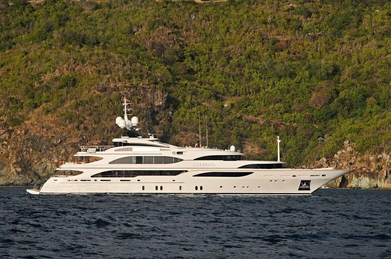 a white yacht in the water aboard JAGUAR Yacht for Charter