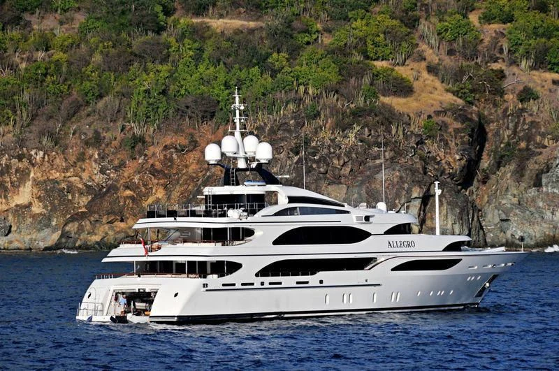 a white yacht on the water aboard JAGUAR Yacht for Charter
