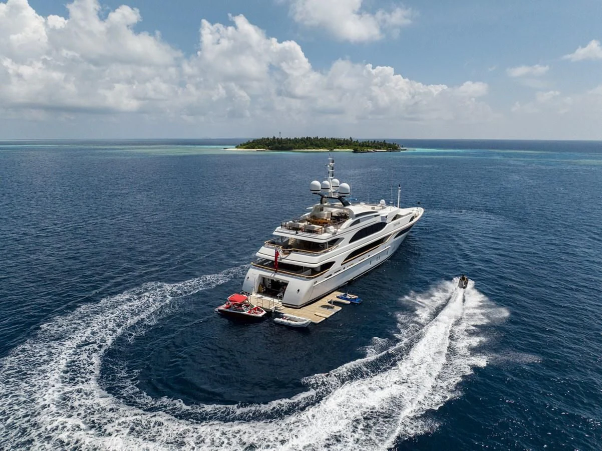 a boat on the water aboard JAGUAR Yacht for Charter