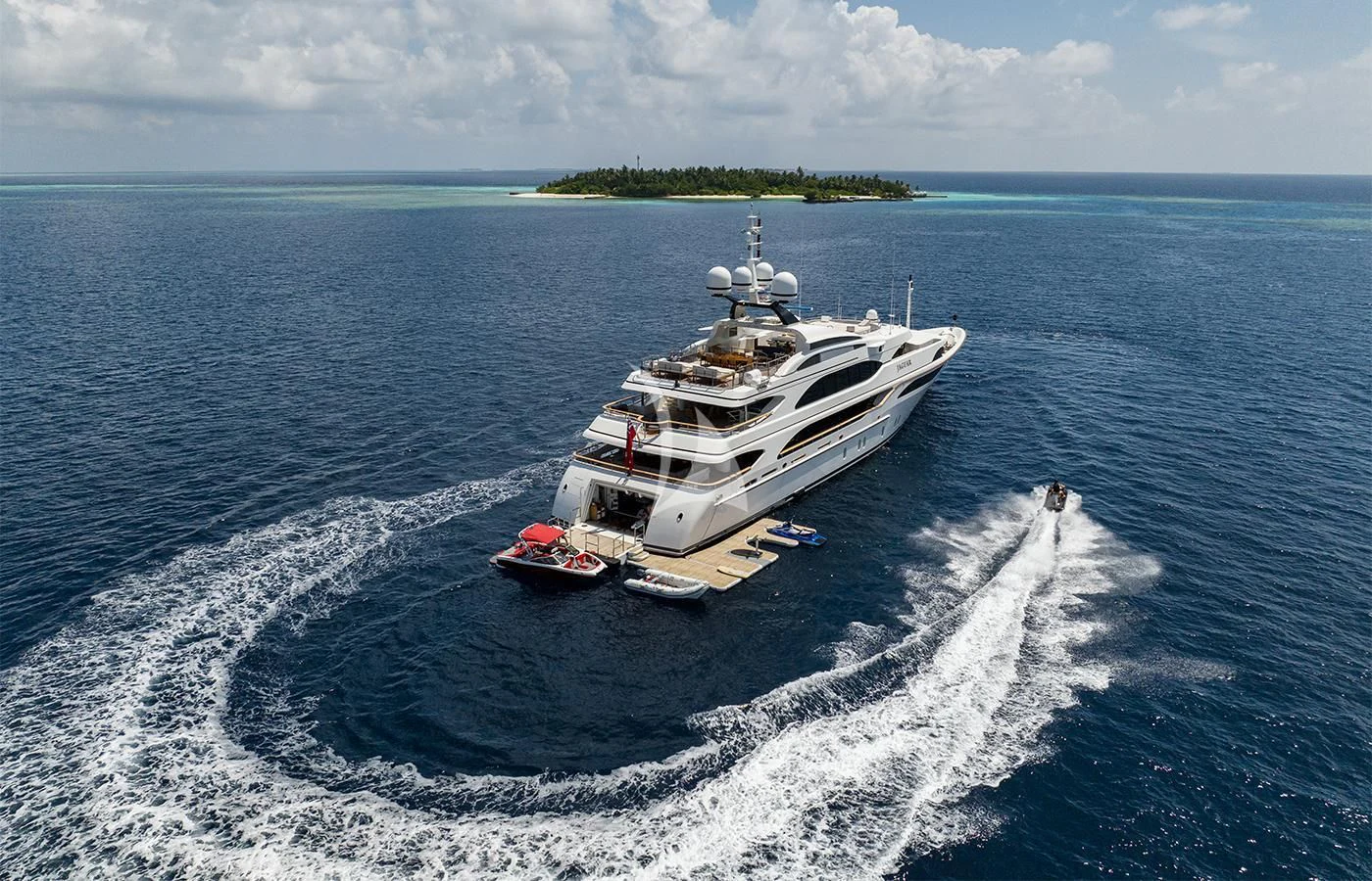 a ship on the water aboard JAGUAR Yacht for Charter