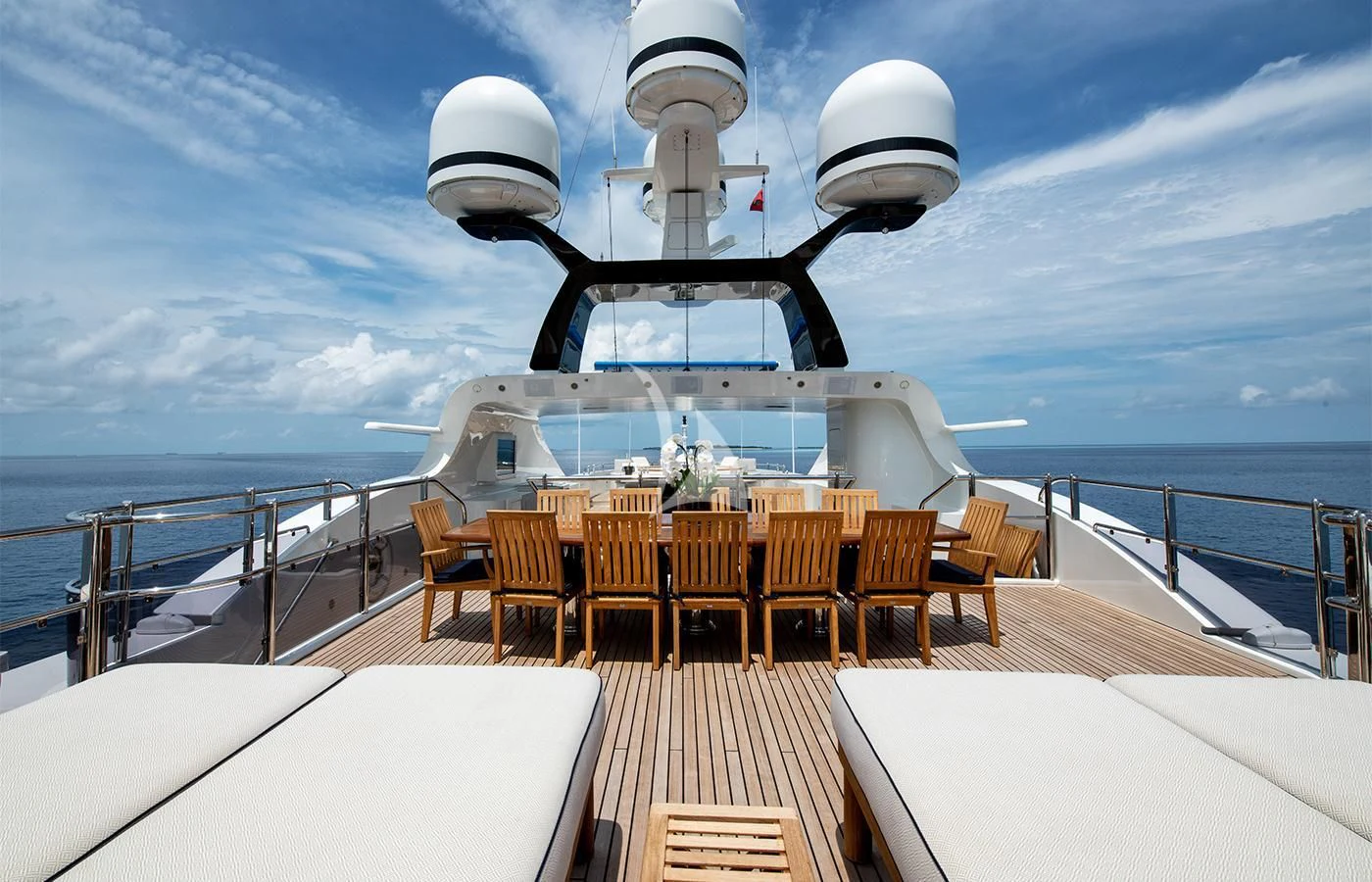 a boat on a body of water aboard JAGUAR Yacht for Charter