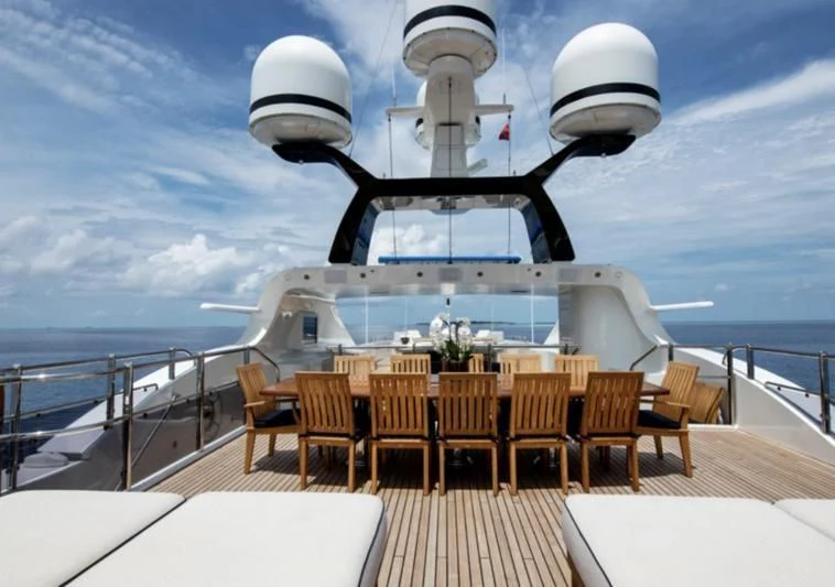 a boat on the water aboard JAGUAR Yacht for Charter