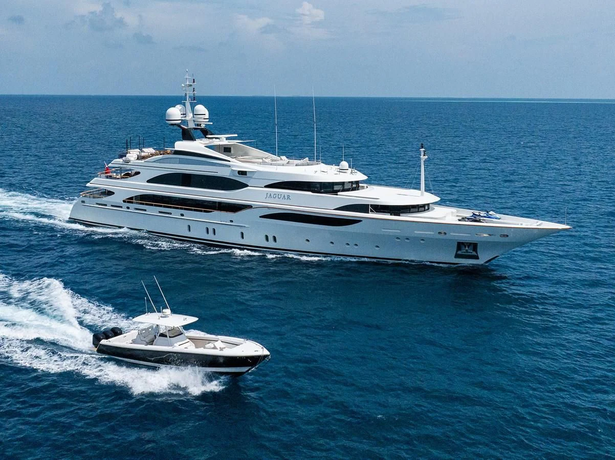a boat and a boat in the water aboard JAGUAR Yacht for Charter