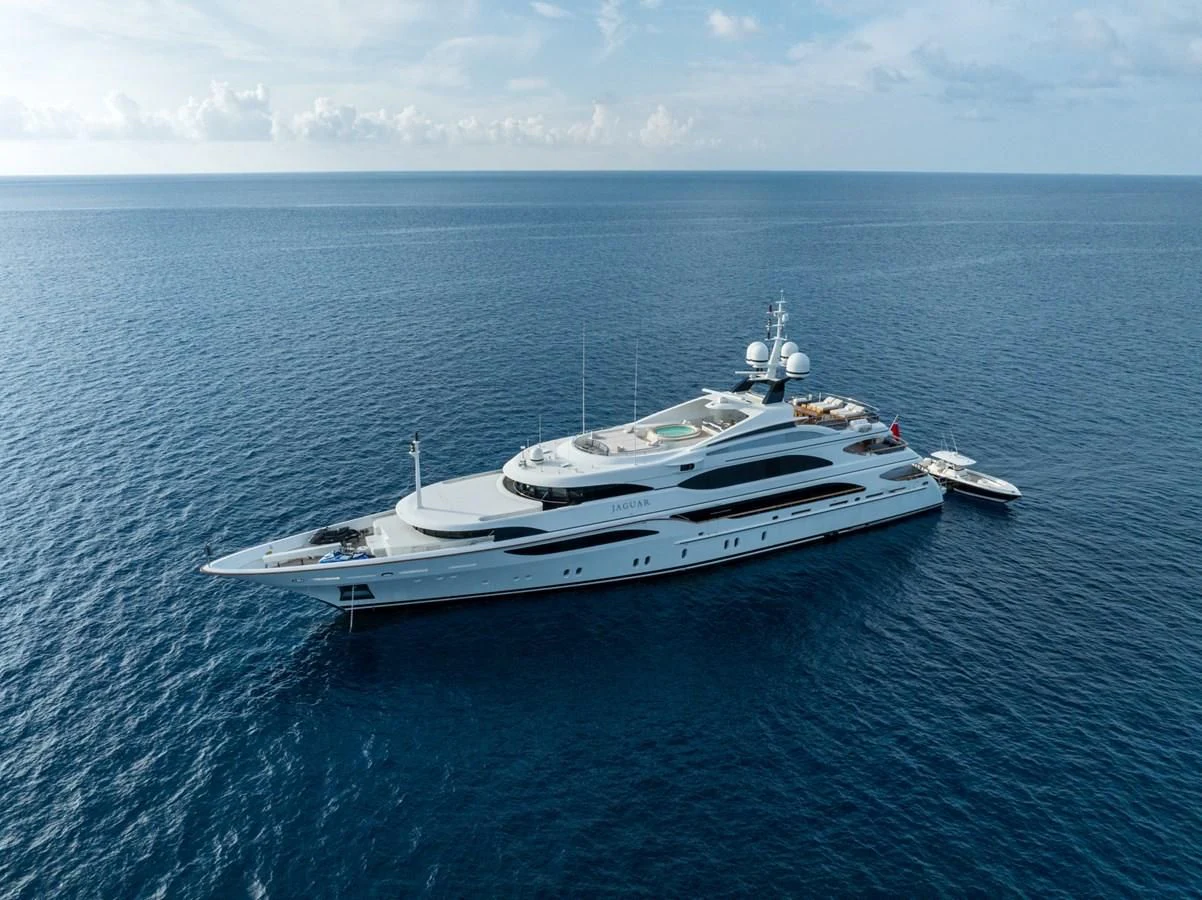 a boat on the water aboard JAGUAR Yacht for Charter