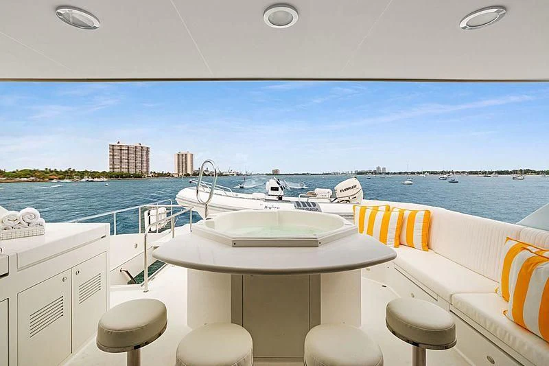 a table on a boat aboard LEMONADE Yacht for Sale