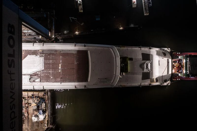 a large metal container with a metal container in it aboard DRIZZLE Yacht for Sale