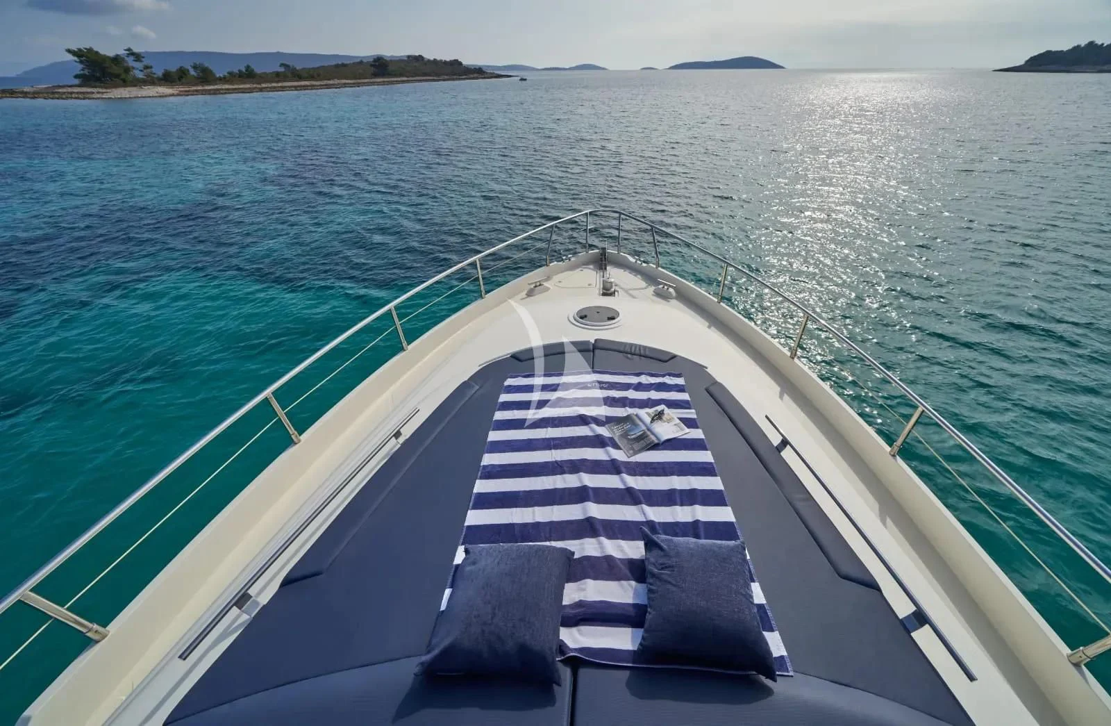 a boat on the water aboard W Yacht for Sale