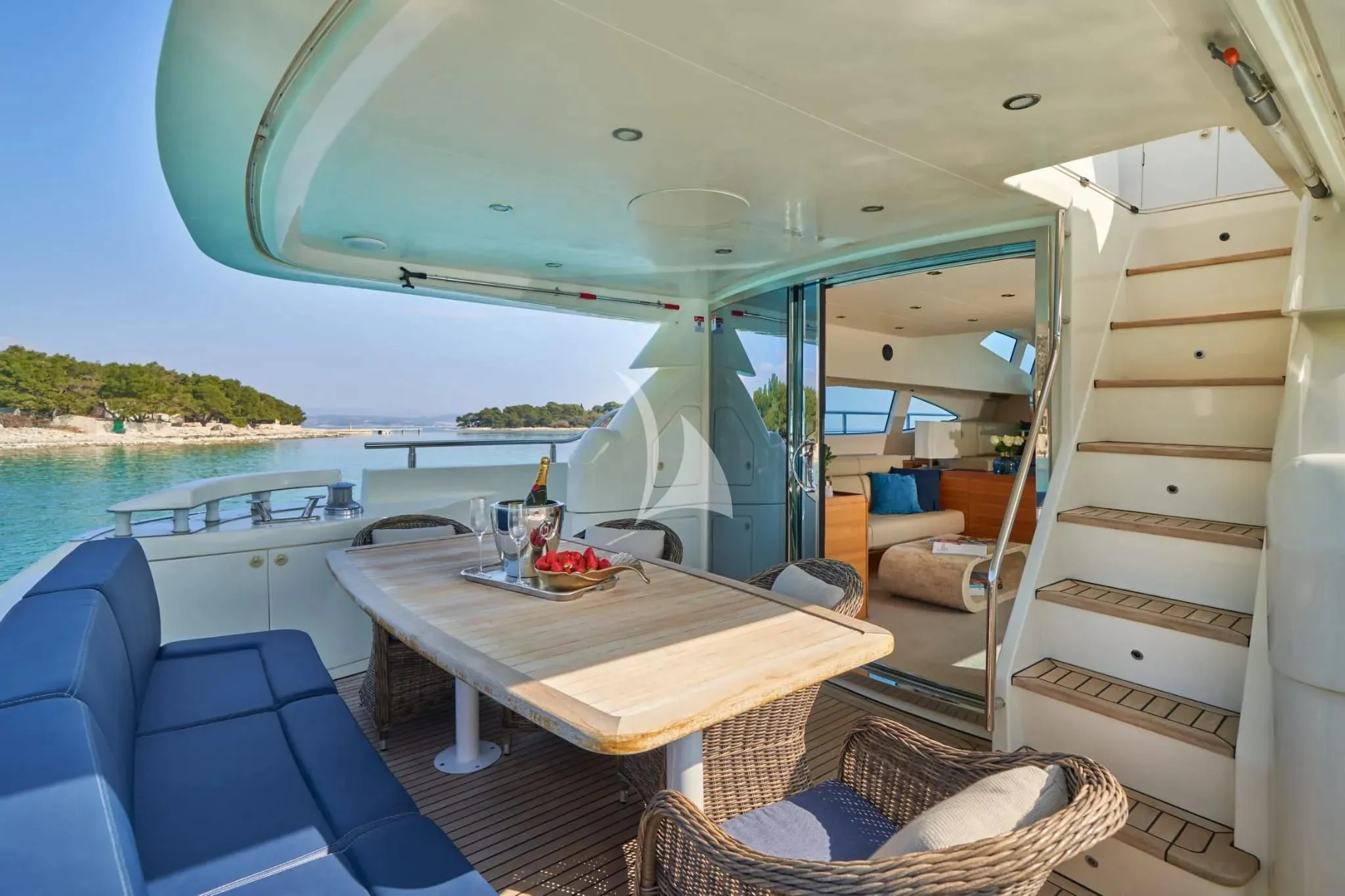a boat on the water aboard W Yacht for Sale