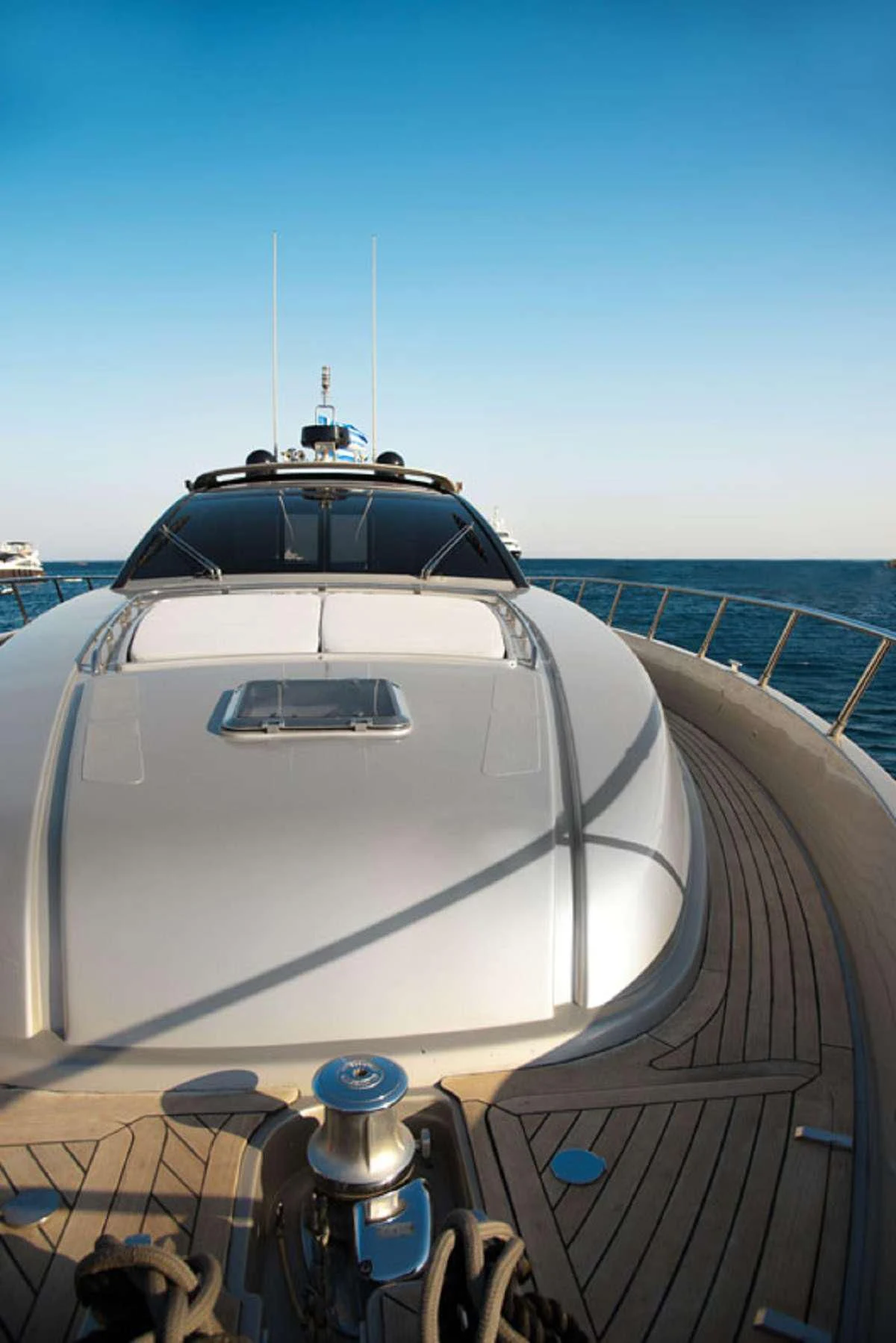 the front of a boat aboard W Yacht for Sale