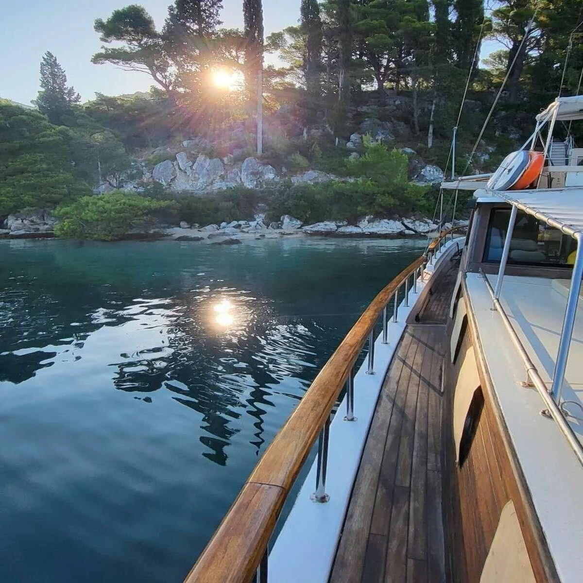 a boat on the water aboard W Yacht for Sale
