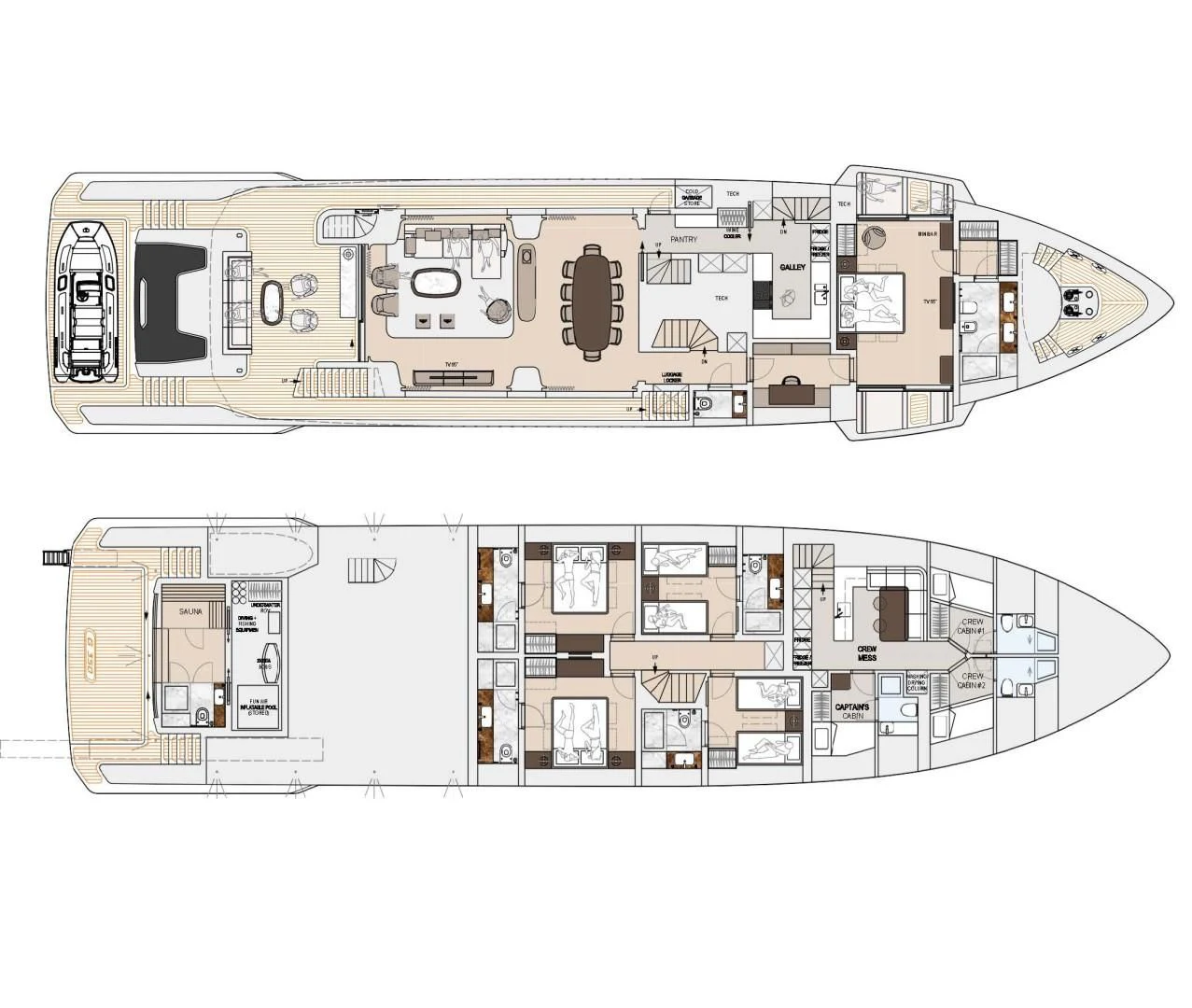 diagram aboard DYNAMIQ GLOBAL 350 Yacht for Sale