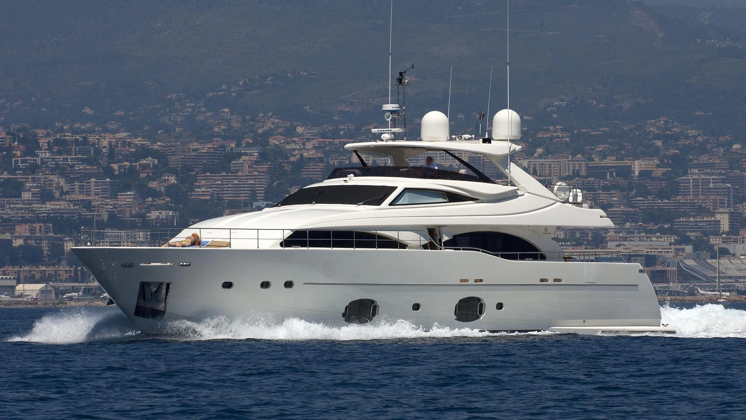 a white yacht on the water aboard CEYLANIM Yacht for Sale