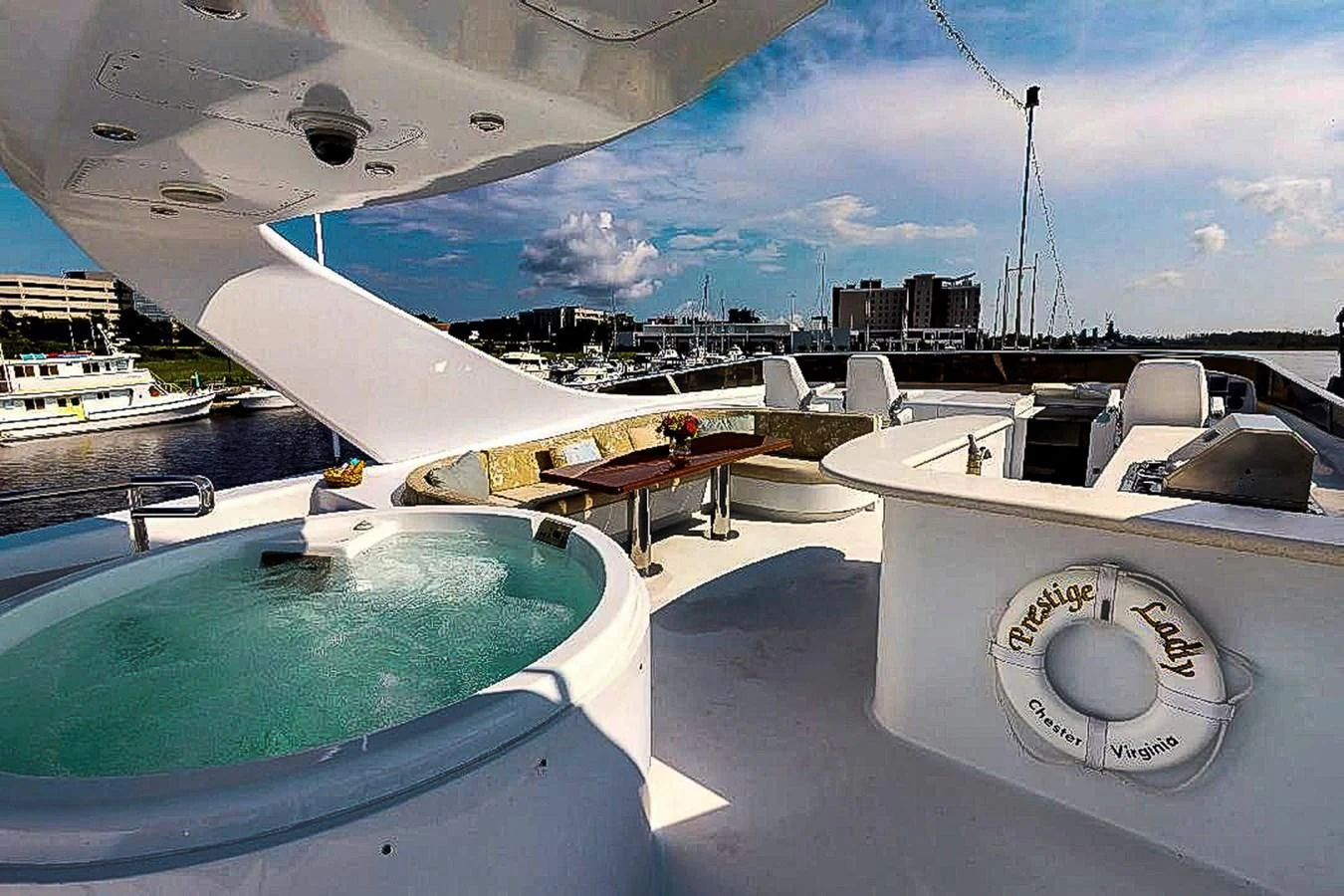 a model of a space shuttle aboard IDLETYME II Yacht for Sale