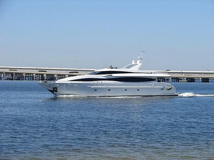 a white yacht in the water aboard IDLETYME II Yacht for Sale