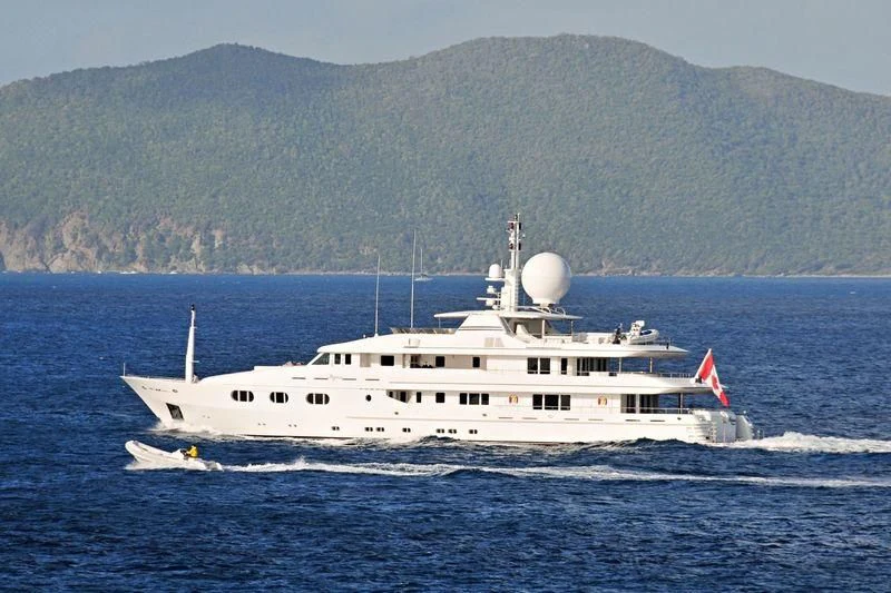 a boat on the water aboard TALES Yacht for Sale