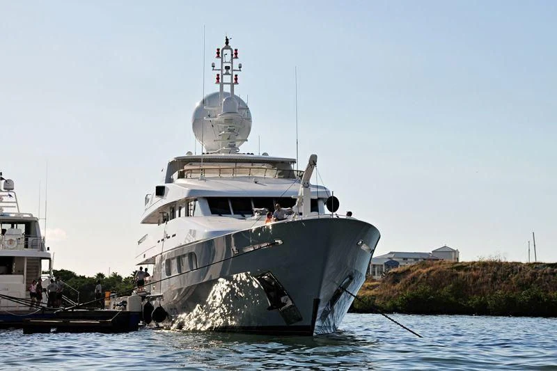a large ship with people on it aboard TALES Yacht for Sale