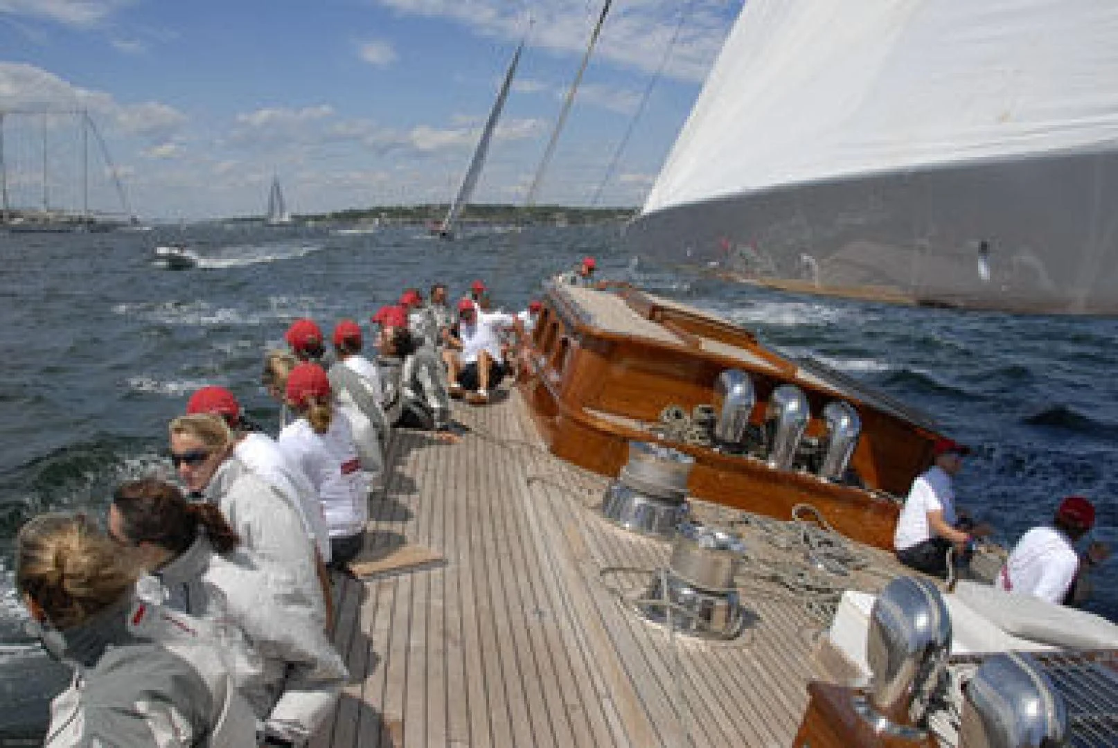 a group of people on a boat aboard RANGER Yacht for Sale