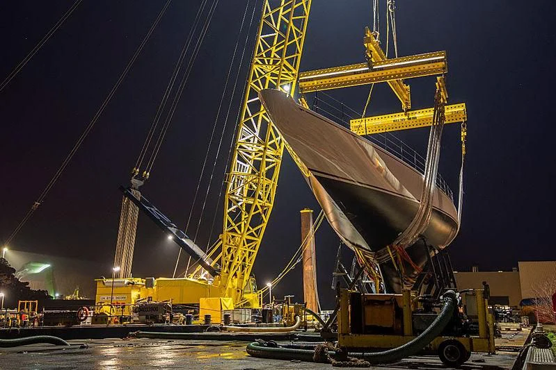 a large machine with a large metal object on it aboard RANGER Yacht for Sale