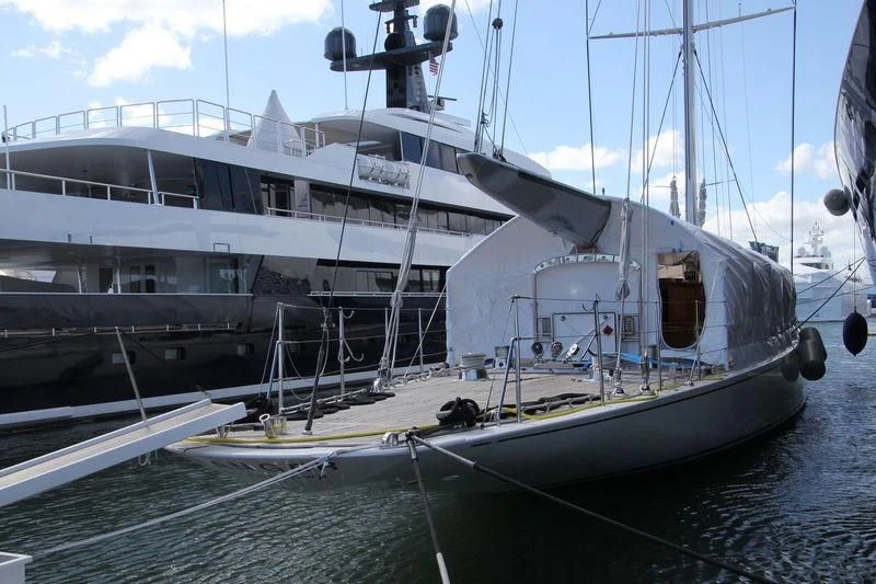 a boat docked at a pier aboard RANGER Yacht for Sale